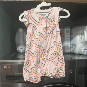 Magnetic Me Baby Romper with Pink and Blue Swirls